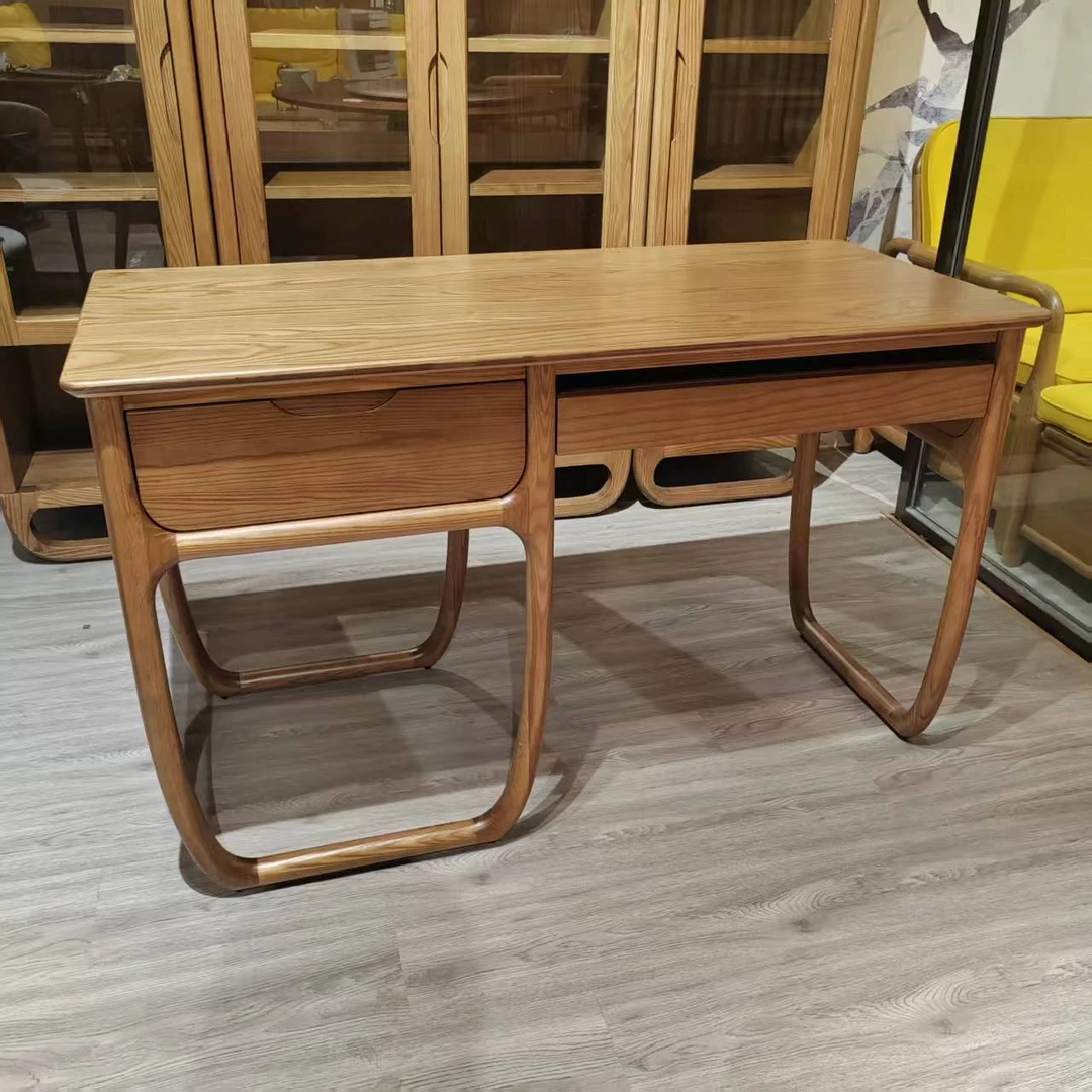 MY  1号书桌   尺寸 ：1300*60*78 北欧风格白蜡木纯实木