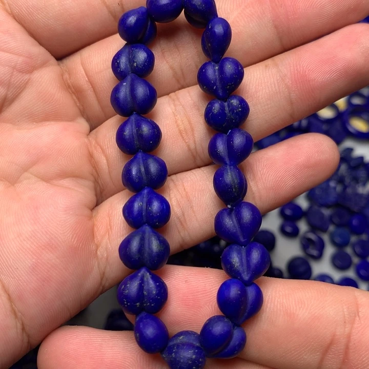 青金石未镶嵌10mm屁桃手串