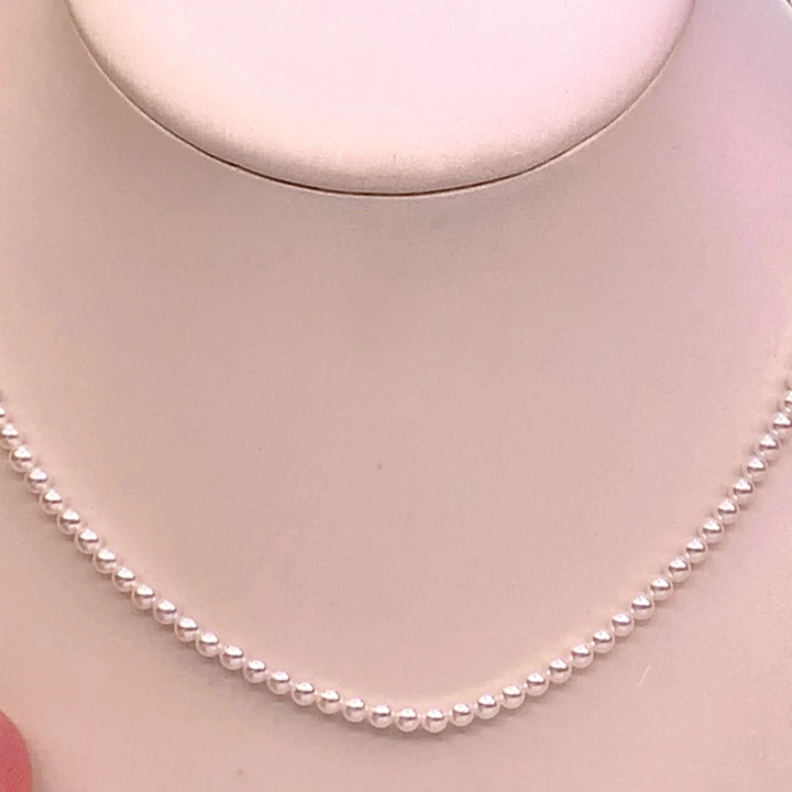 淡水珍珠18K金镶嵌颈饰