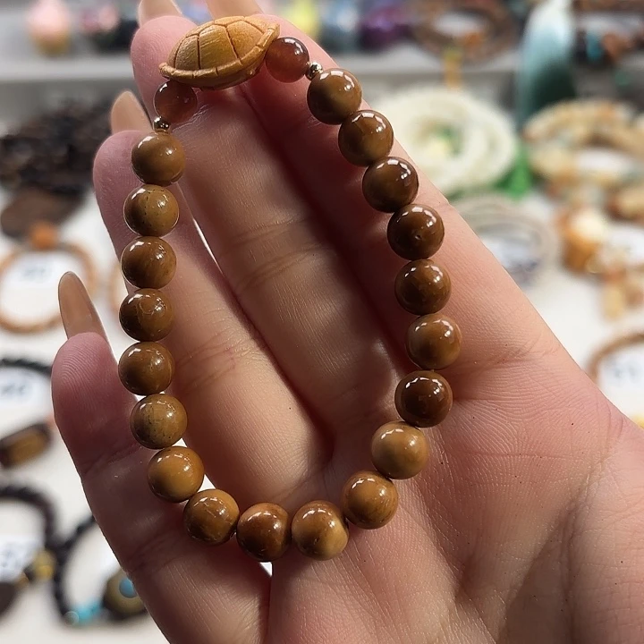 菩提根/象牙果吊坠黄色