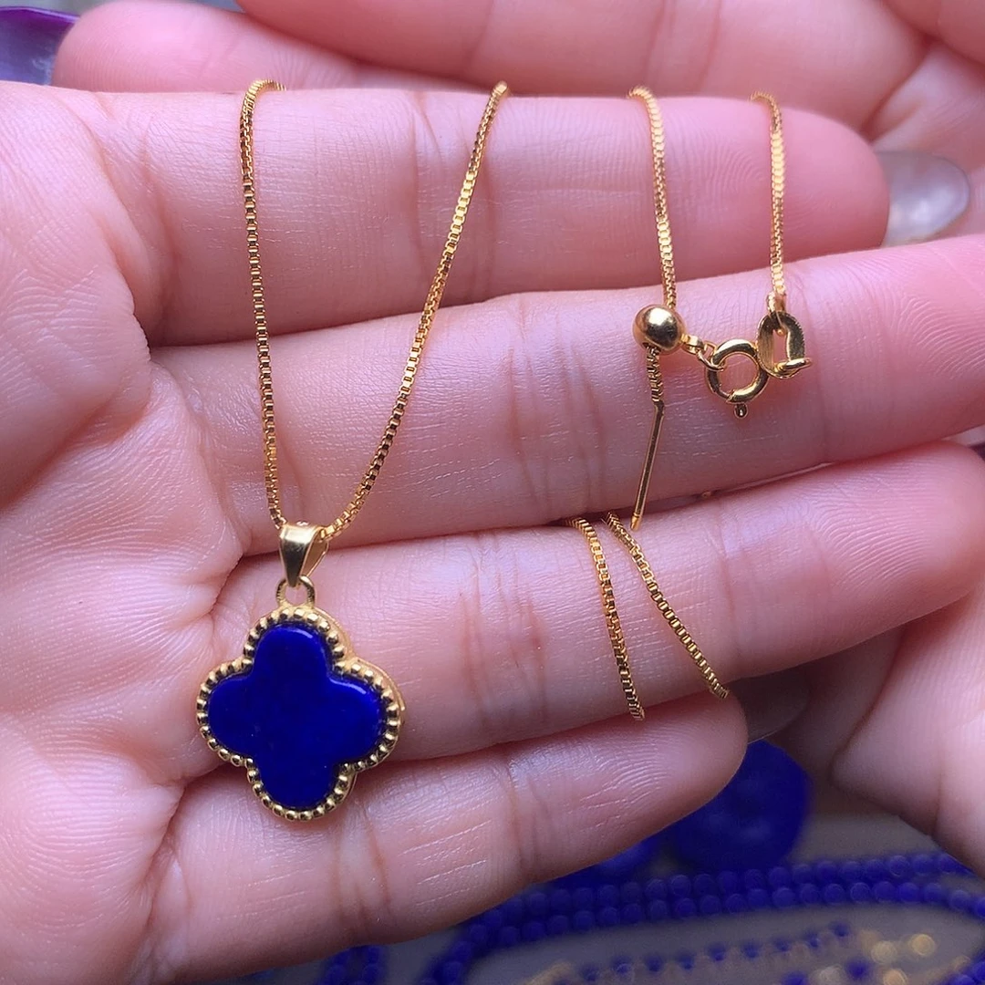 银S925镶嵌青金石吊坠