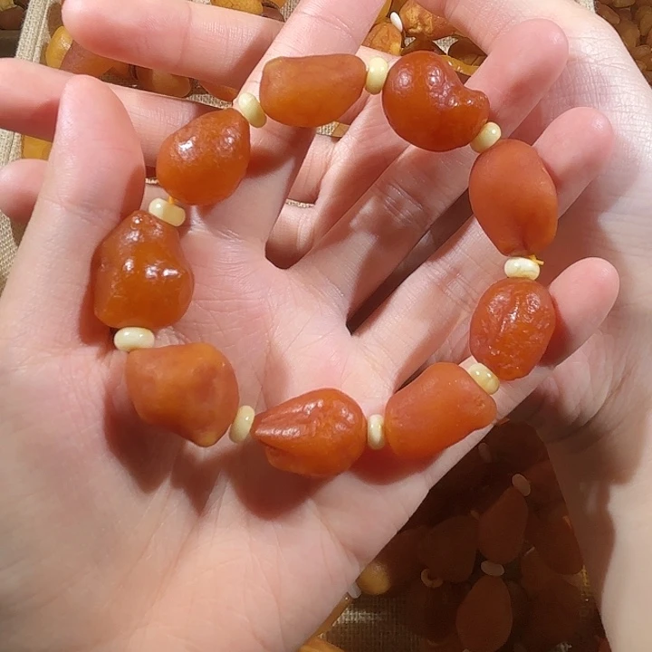 琥珀未镶嵌手链蜜蜡海漂手串