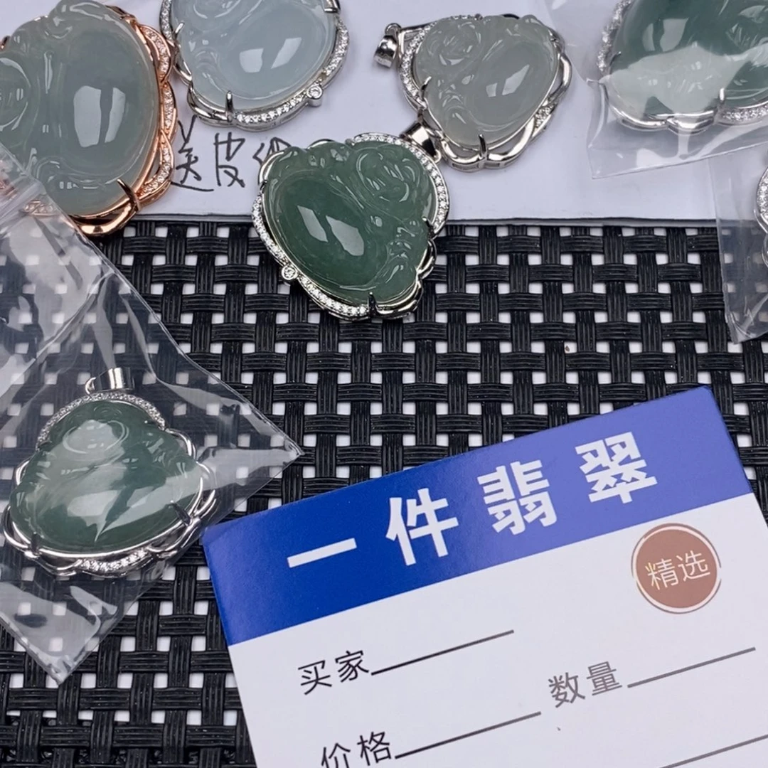 翡翠银S925镶嵌颈饰