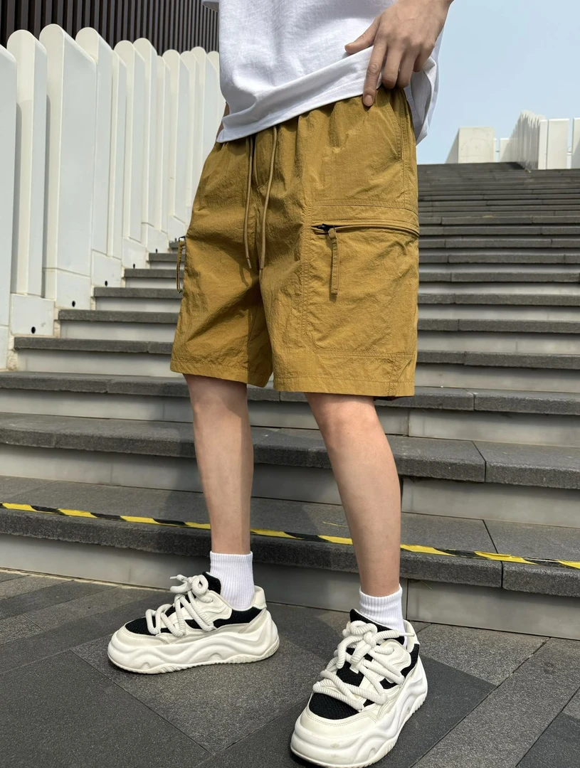 实体品质夏季男士锦纶速干短裤薄款宽松舒适工装五分裤7227