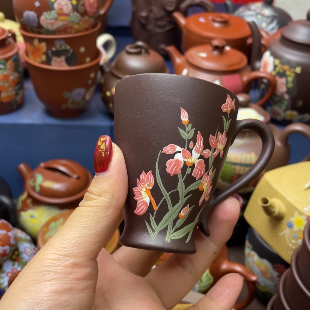 红泥茶杯紫砂主人杯100cc