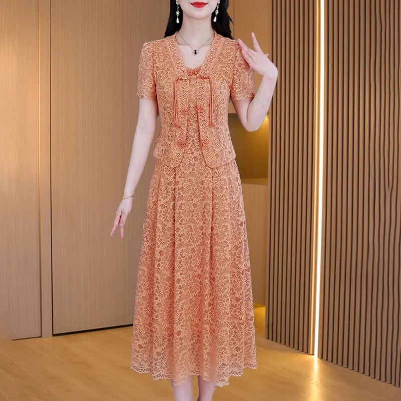 品牌刺绣新中式国风套装女装夏装2025新款流行时尚减龄气质两件套