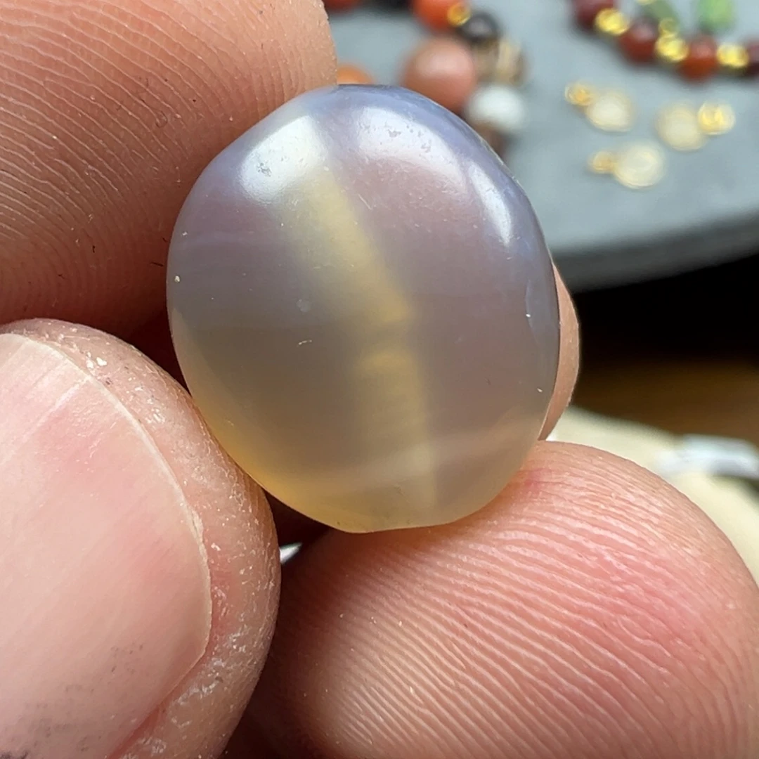 玛瑙/玉髓未镶嵌珠宝半成品x30   14×12满蓝沁