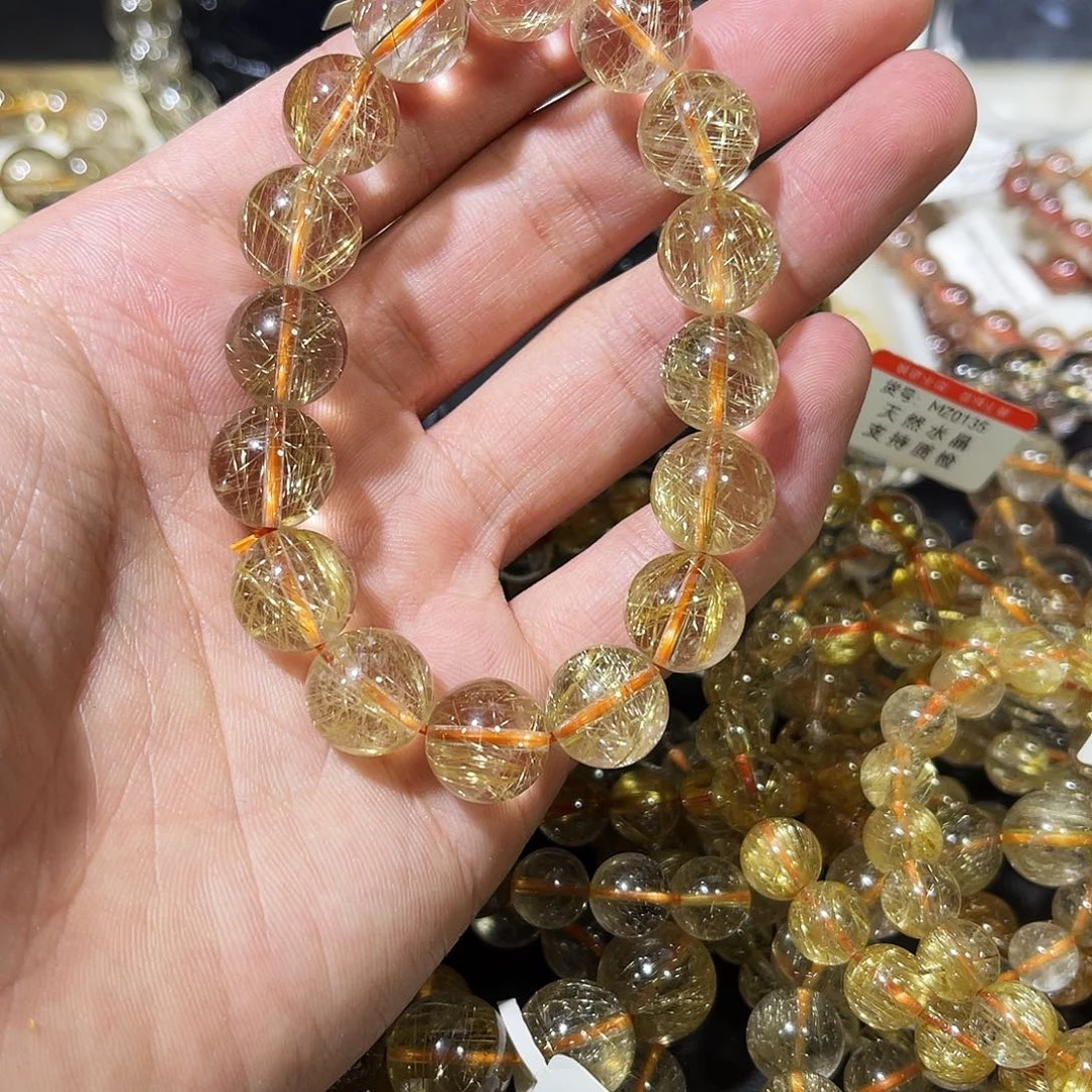 水晶手链未镶嵌纯天然水晶发晶12m+