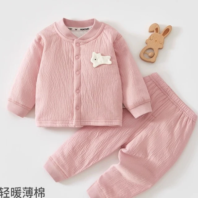 童泰官方正品断码睡衣克男童棉服春秋装套装薄402025儿童新款婴儿