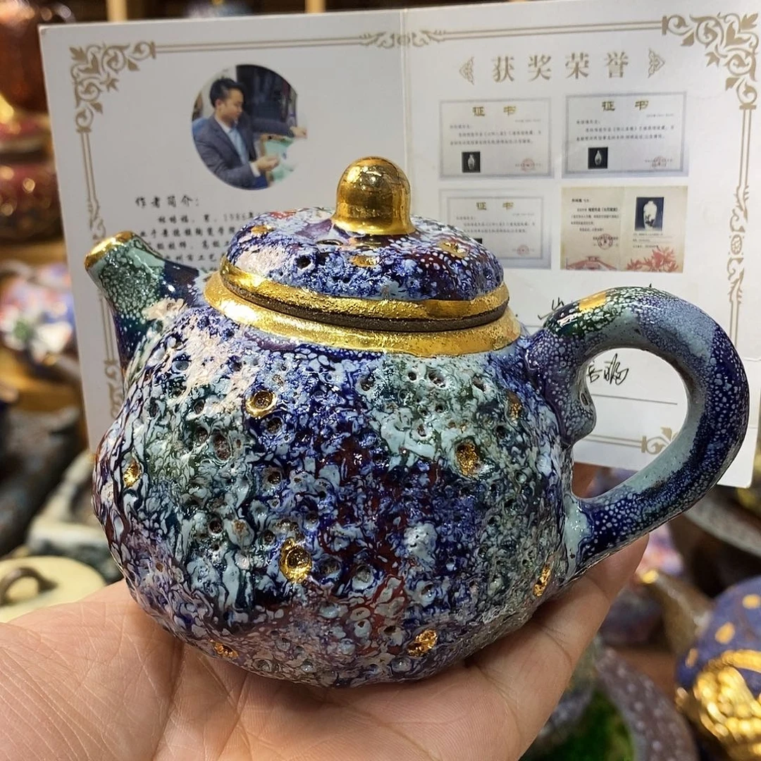 粗陶志野柴烧茶器