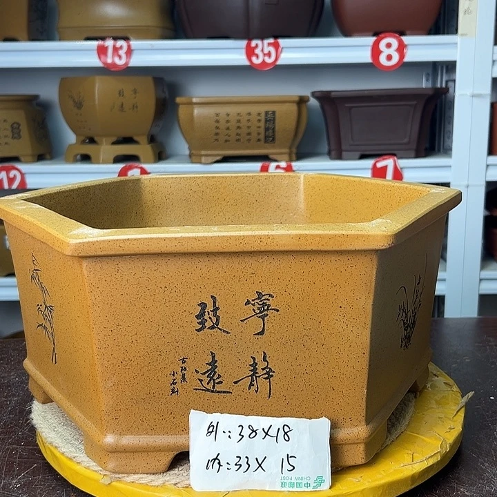 紫砂花盆你在一起