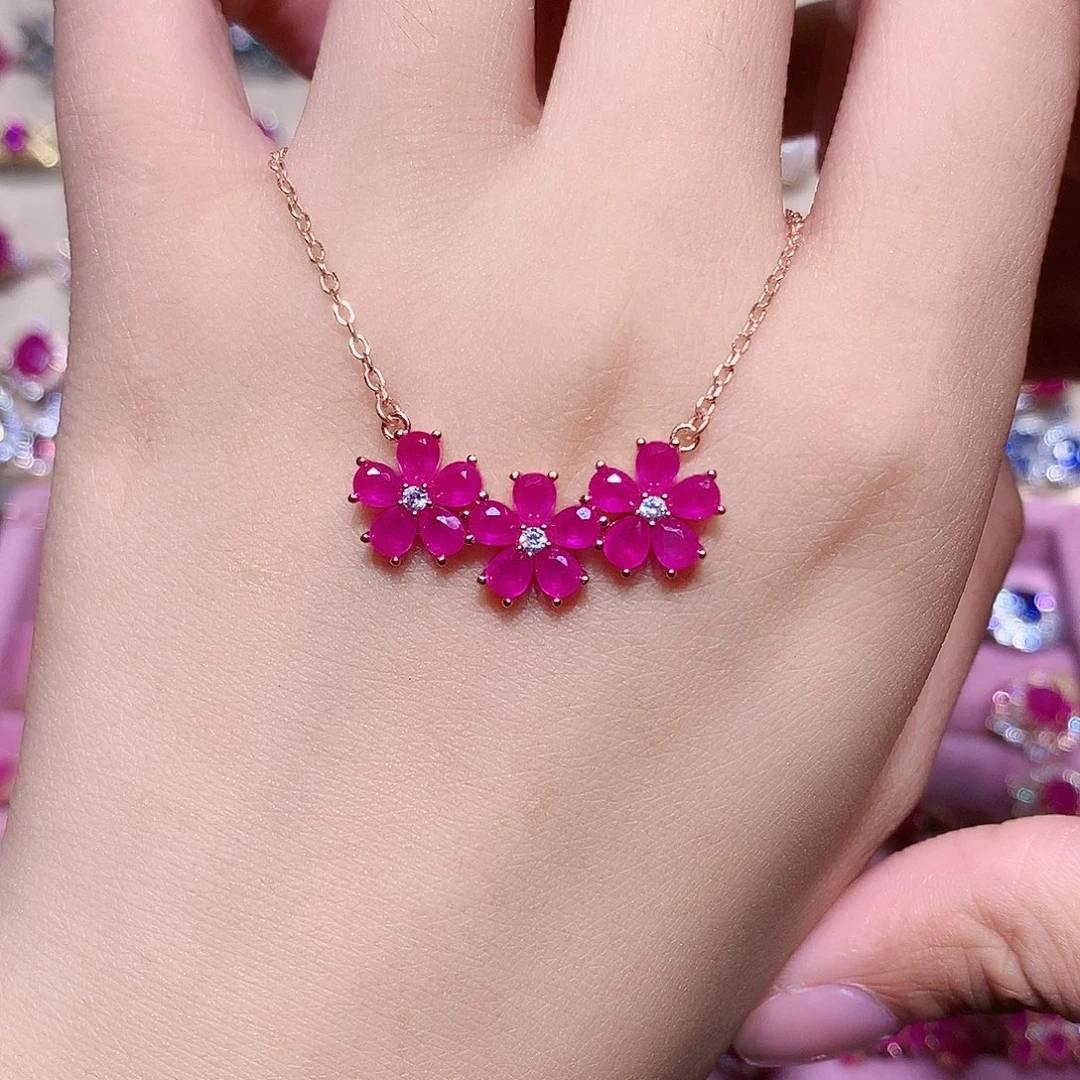 银S925镶嵌戒指红宝石