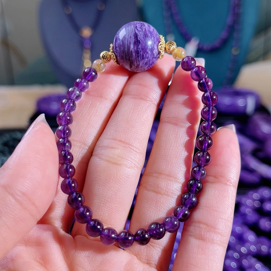 查罗石（紫龙晶）手链未镶嵌