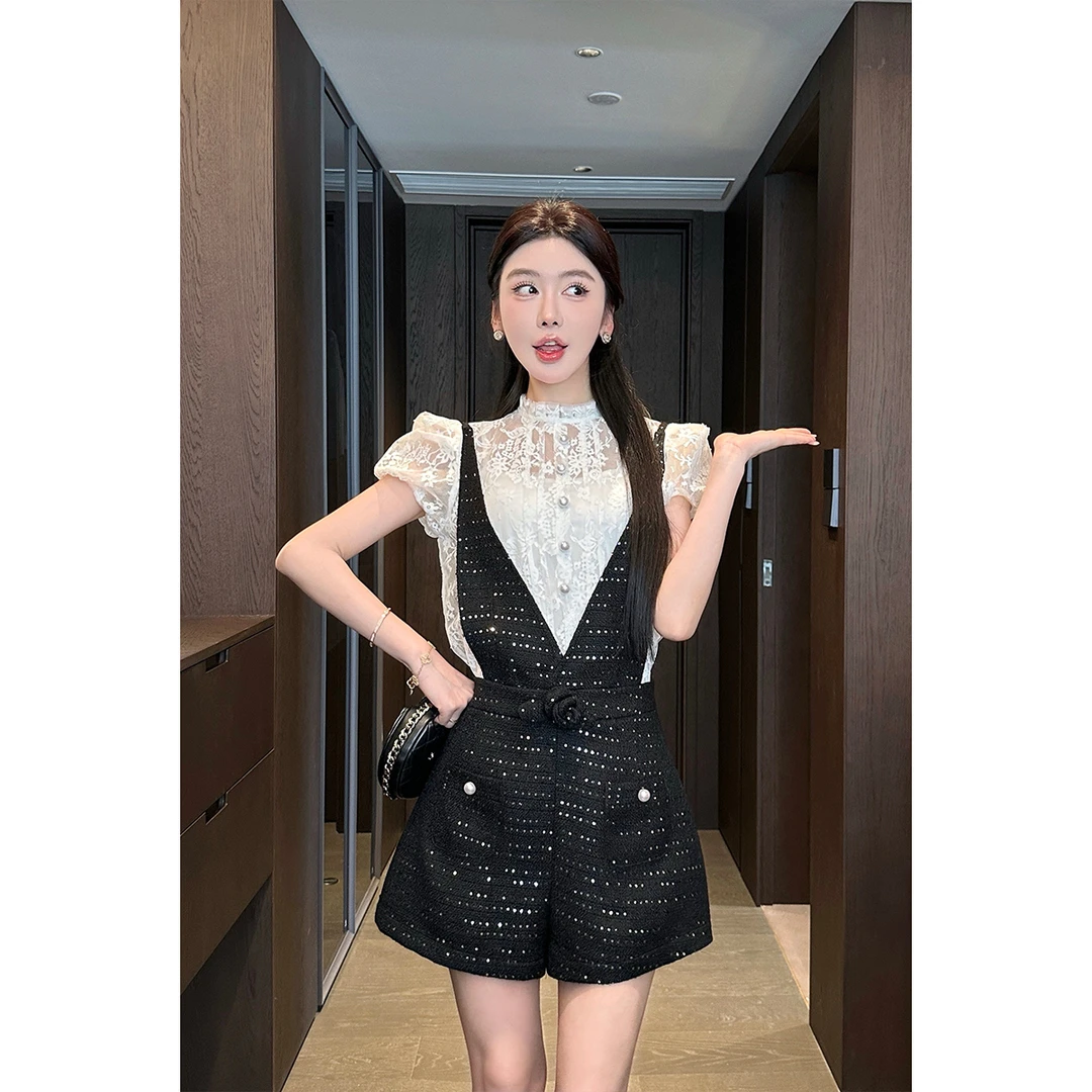 毛妮LADIESFIRST【薄雾时光】配背心法式宫廷风衬衫泡泡袖L1952