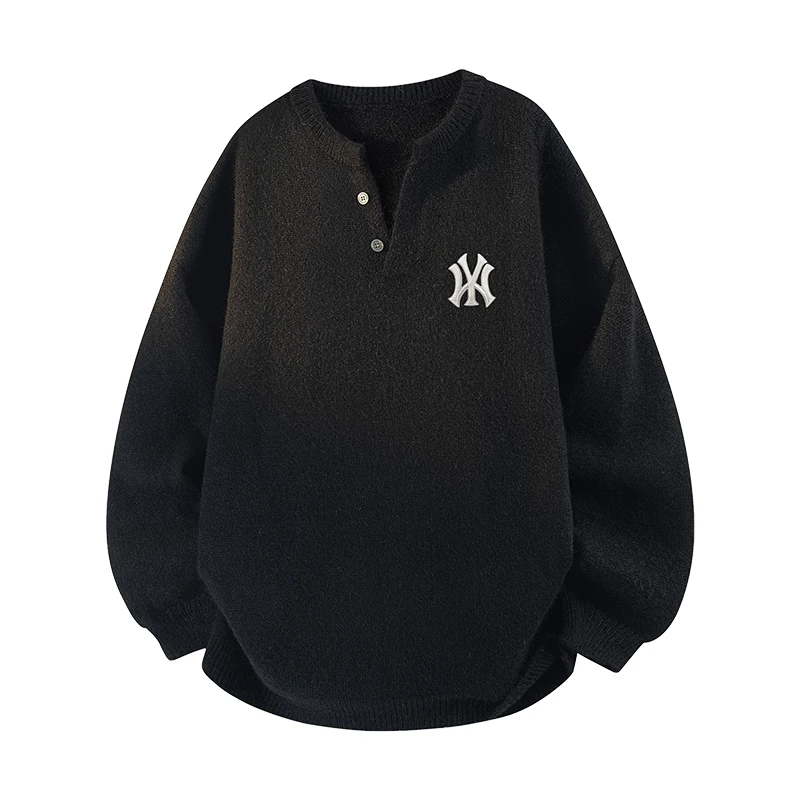 DeweLvum潮牌时尚舒适长袖毛衣男士新款宽松休闲针织衫套头上衣男