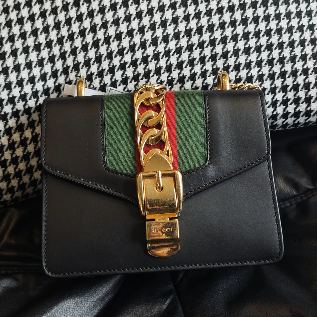 99新 GUCCI/古驰 奢品阁/古驰/黑色塞尔维亚miniwoc