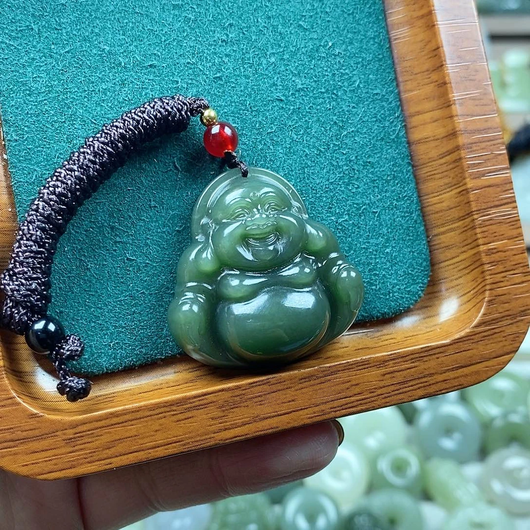 和田玉未镶嵌颈饰孤品35mm佛公需包容