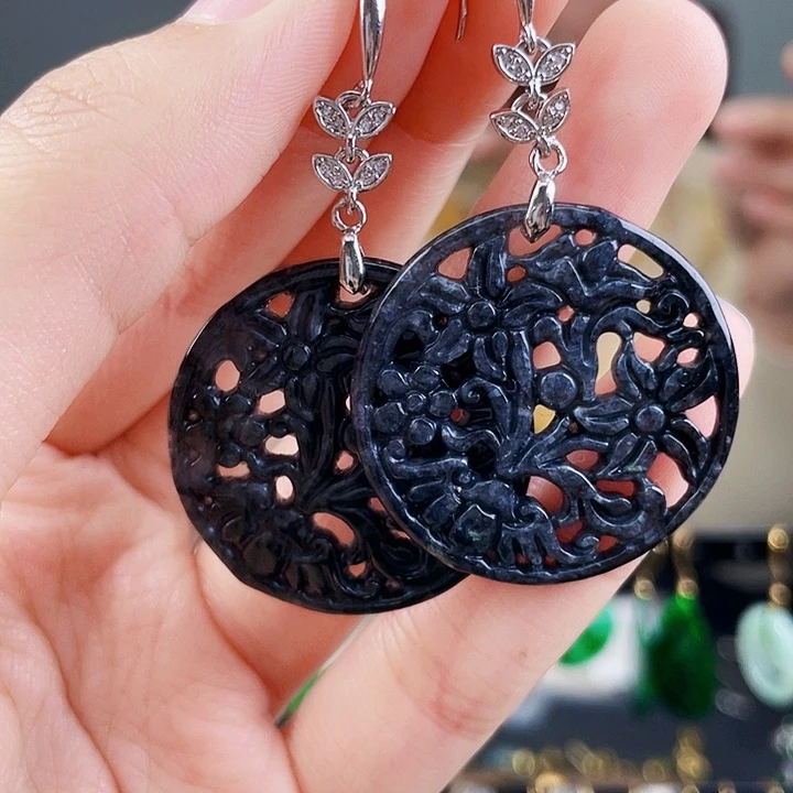 翡翠耳饰未镶嵌饰品