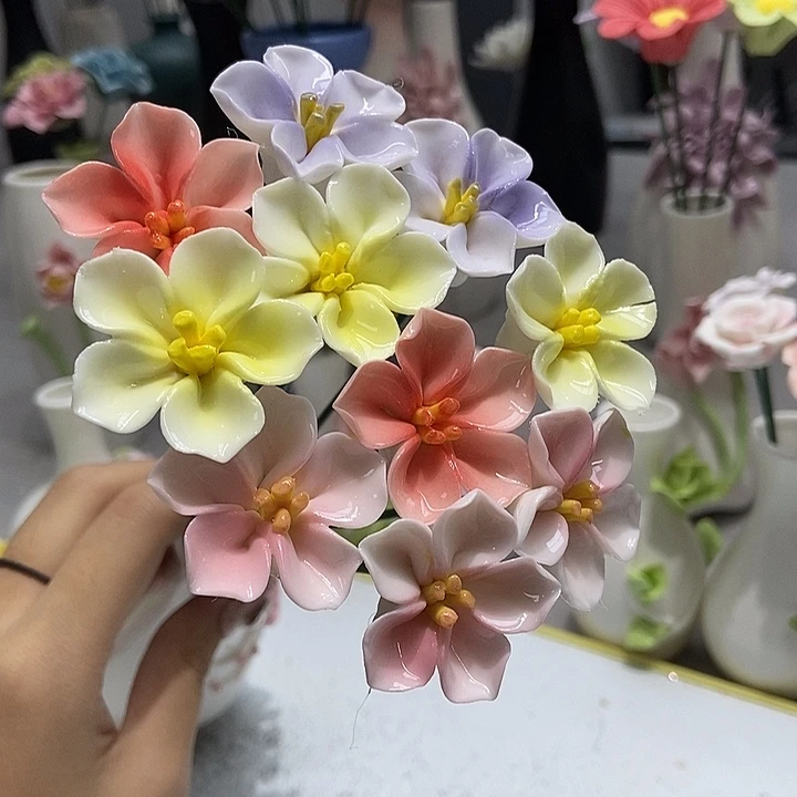 陶瓷纯手工捏花设计