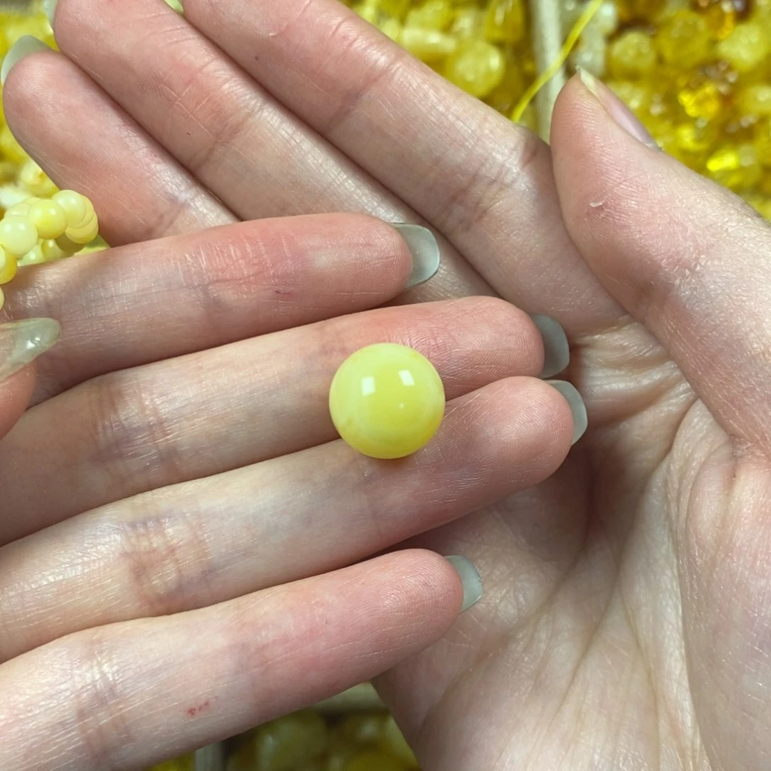 琥珀裸石未镶嵌提***@圆珠12+