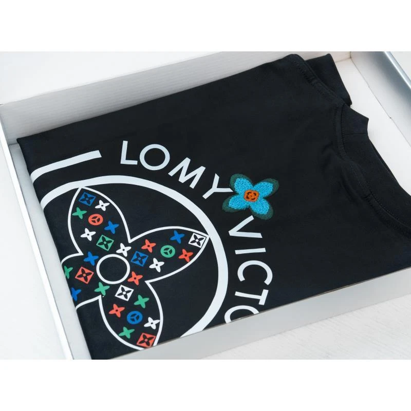 【驴家经典四叶草老花】夏天重磅潮牌短袖圆领休闲T恤1098