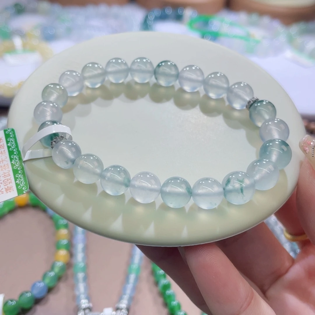 未镶嵌手链翡翠高冰玻卡7.7-8.8