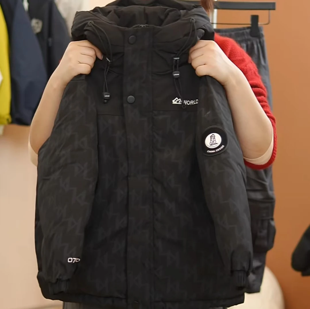 【高品质棉服】】中大童男童冬季外套棉服韩版时尚百搭拼色棉服