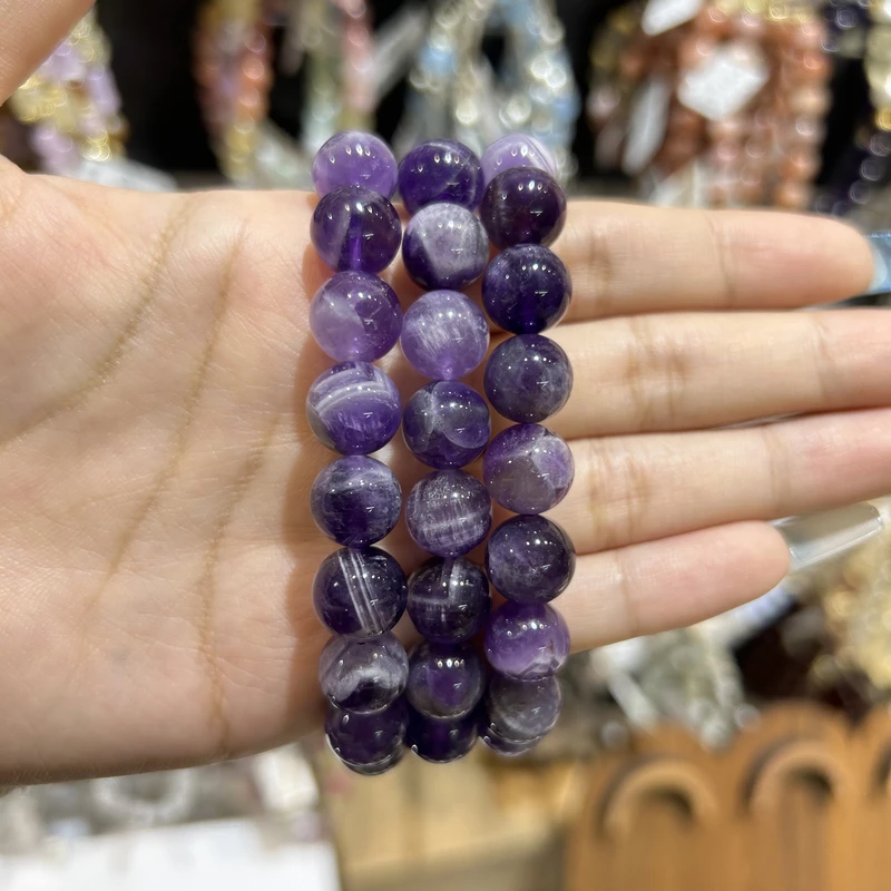天然梦幻紫水晶手串多样性发一