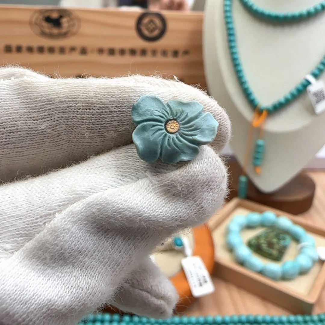 绿松石未镶嵌18蔷薇花w