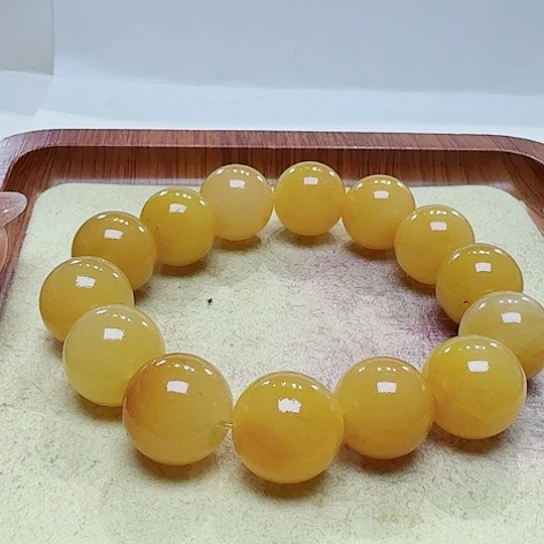 石英质玉（黄龙玉）未镶嵌手串晓**安
