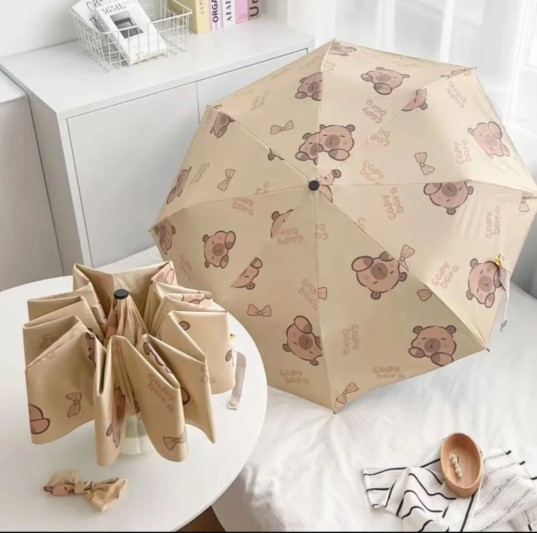 【卡皮巴拉】ssz雨伞女小清新风花朵折叠学生手动防晒抗遮太阳晴雨