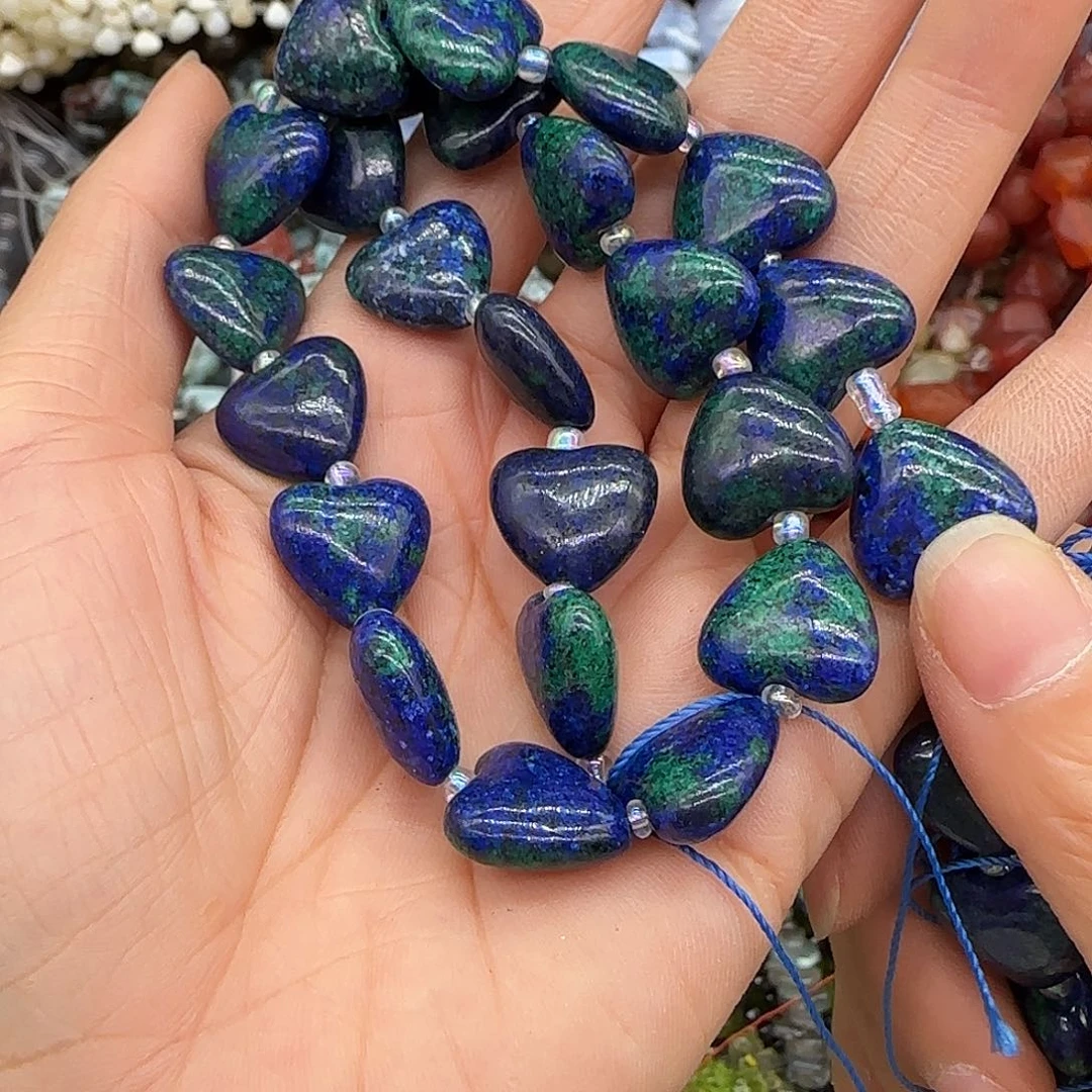 玛瑙/玉髓合金珠宝半成品凤凰青金14mm一条爱心