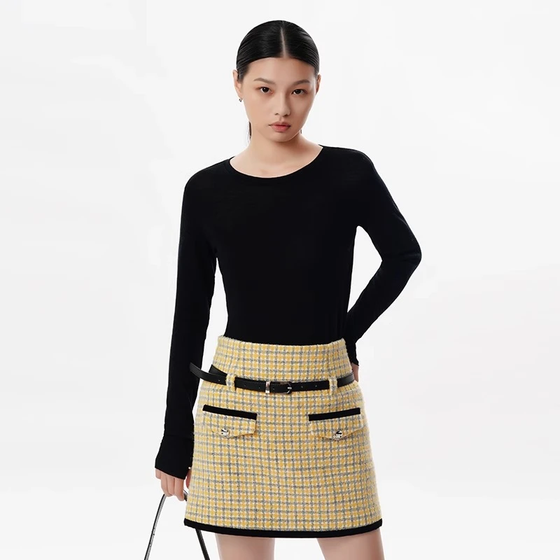 DY【高定设计师品牌】休闲灯芯绒半身裙女318