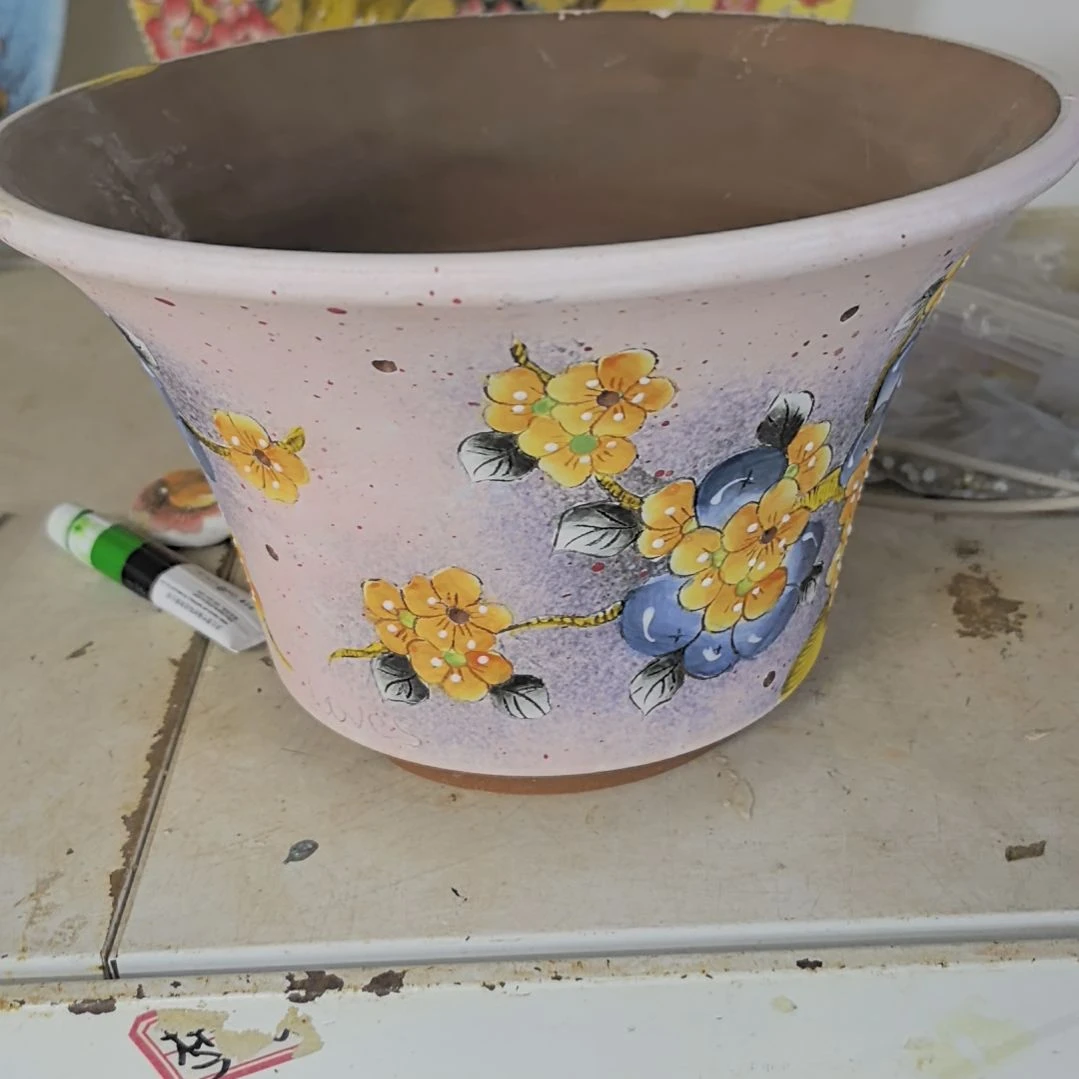 红泥花盆景德镇花盆