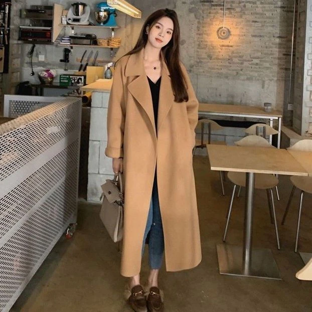 2025年流行绒毛呢外套女秋冬季中长款高端百搭小个子呢子大衣