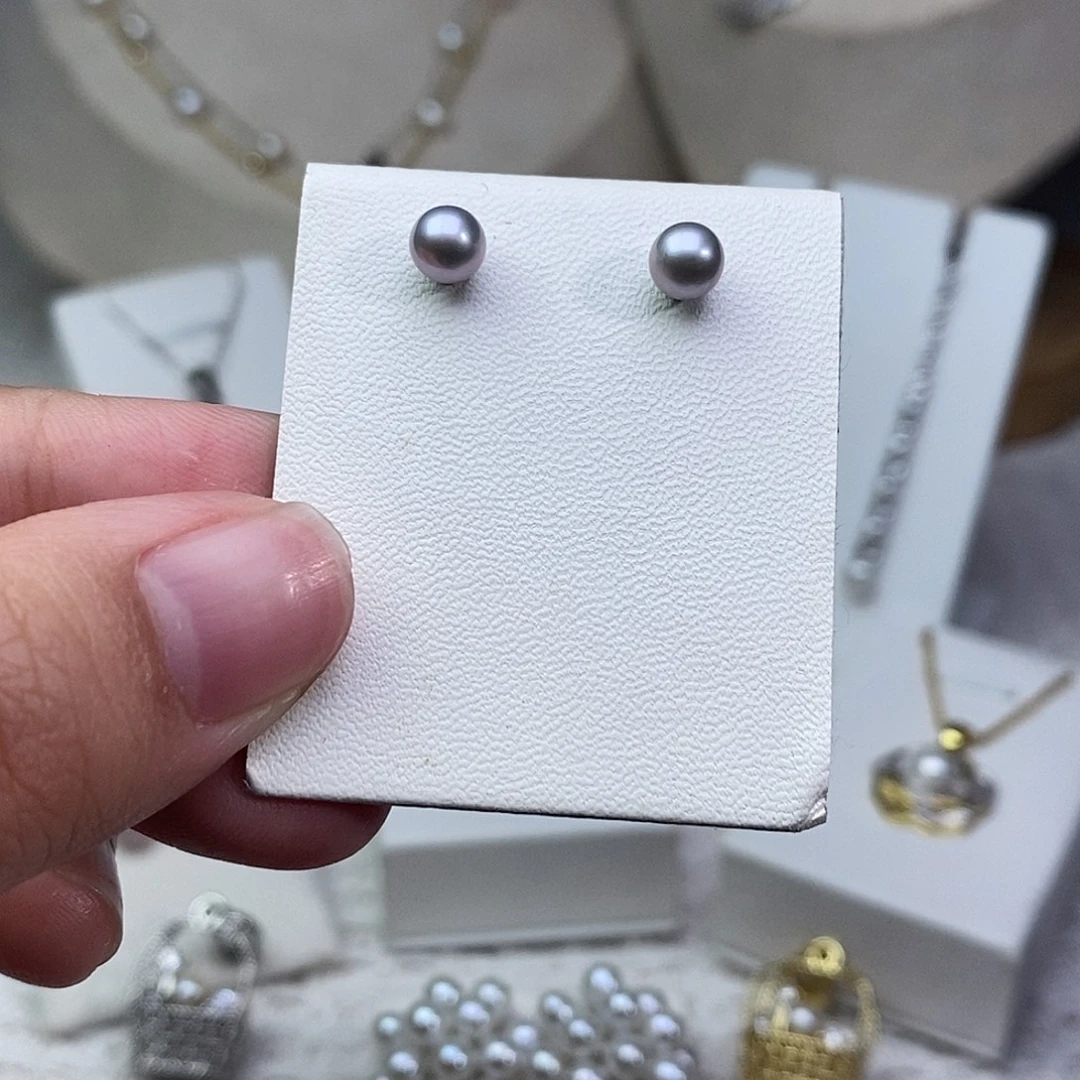 淡水珍珠耳饰银S925镶嵌