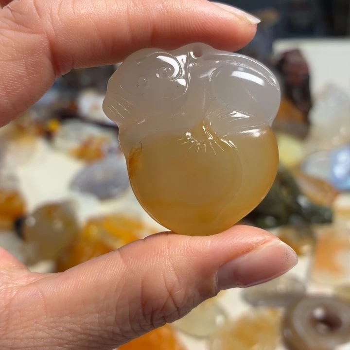 玛瑙/玉髓未镶嵌吊坠(不含链)