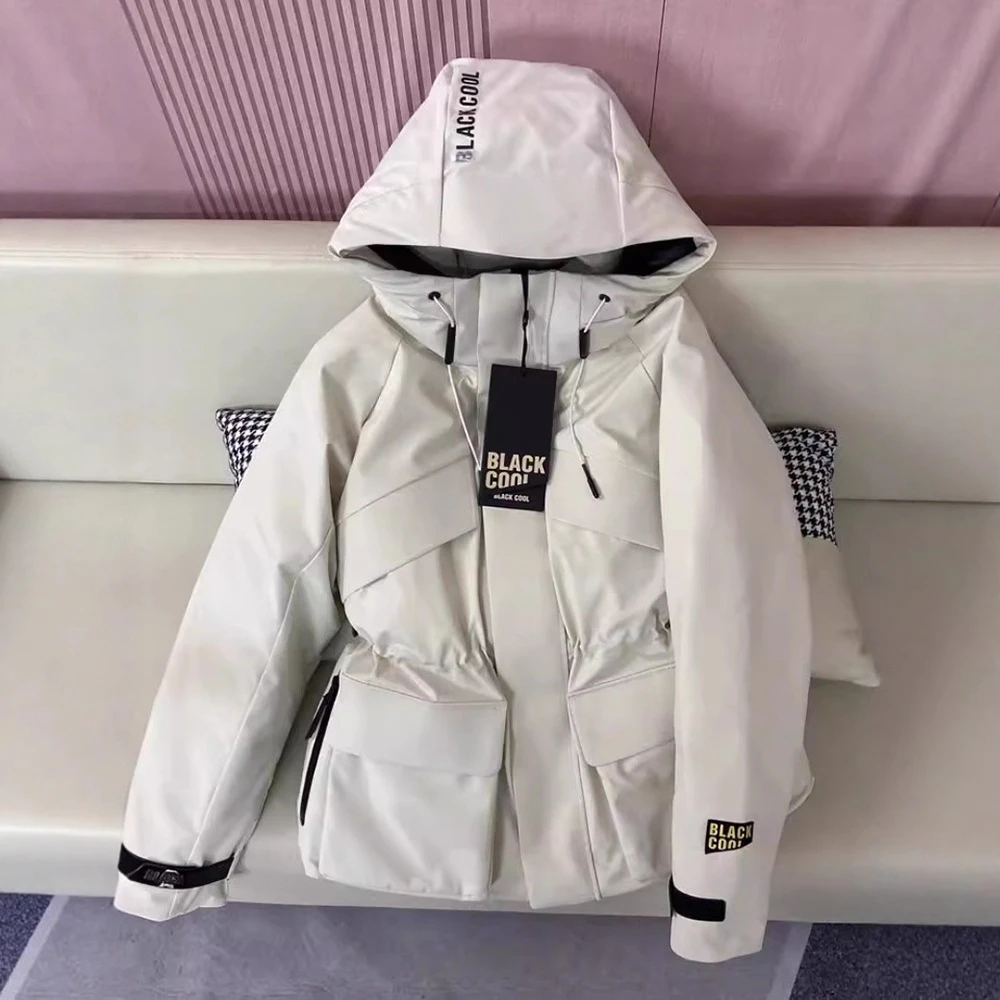 杨幂同款鹅绒羽绒服收腰外套女秋冬季新款户外登山白鹅绒羽绒服