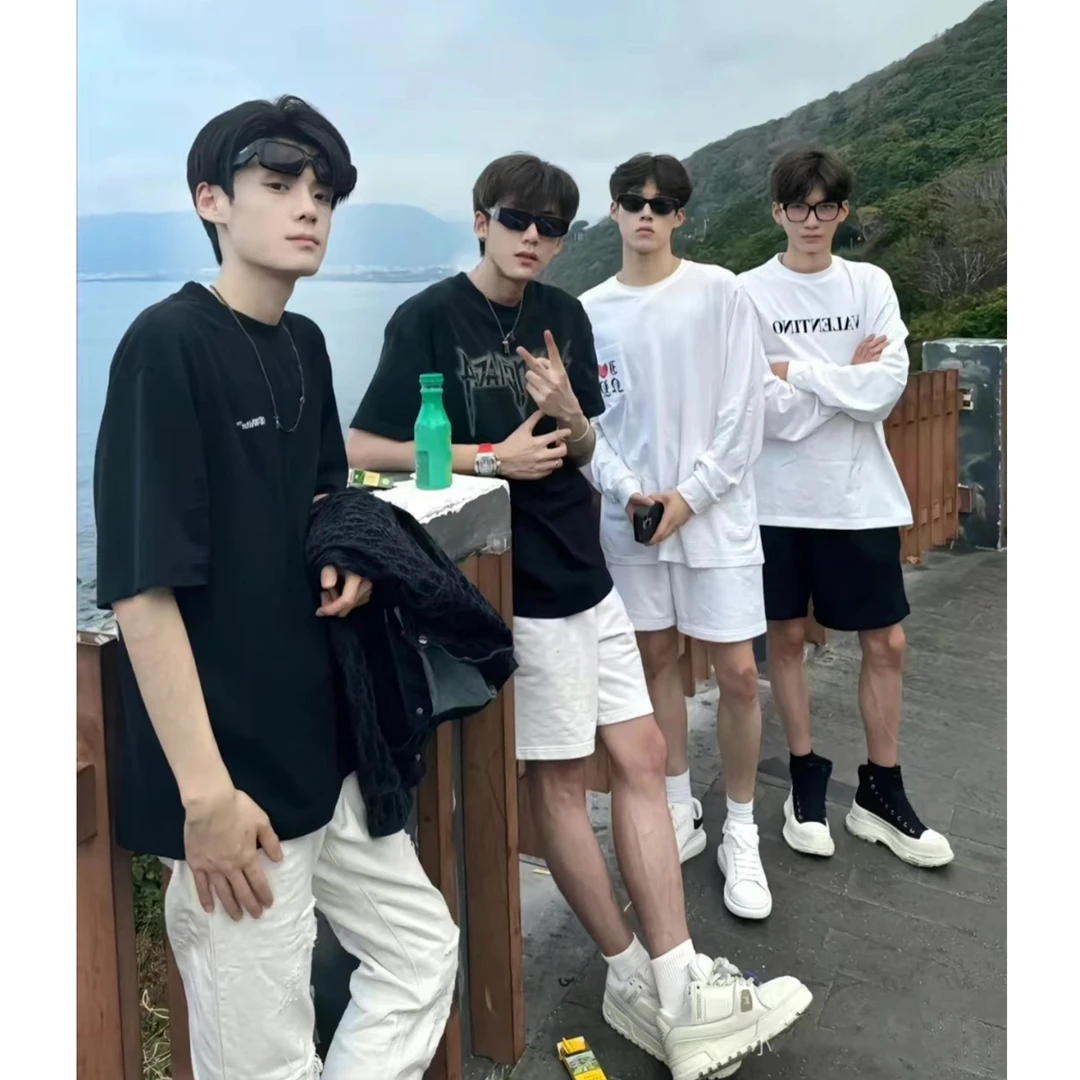 4潮鞋 男女同款鞋 高端手工鞋 板鞋 时尚百搭 搭配 T恤上衣 短裤