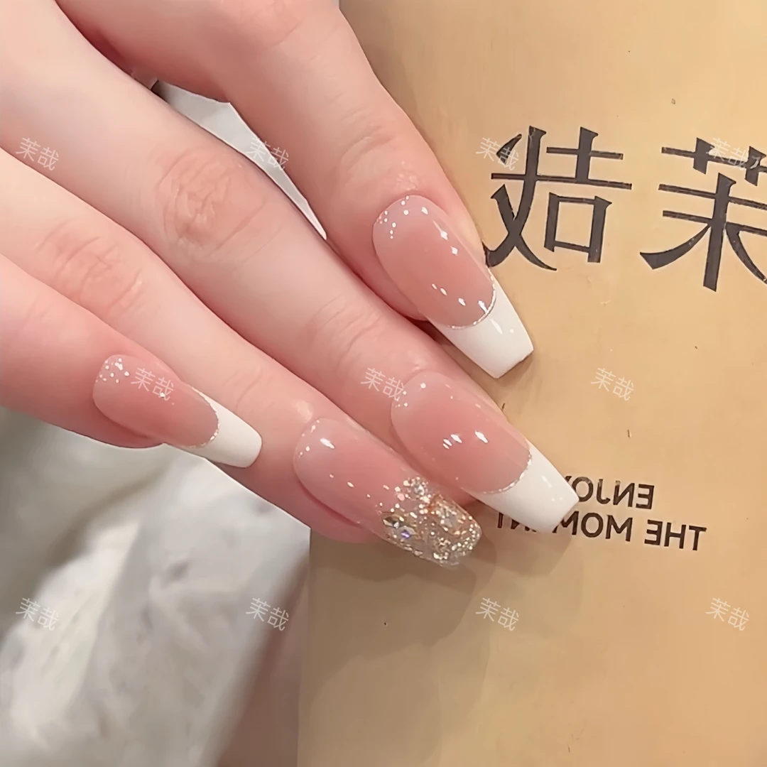 茉哉I【南法假日】纯手工定制美甲拆卸穿戴甲A4373