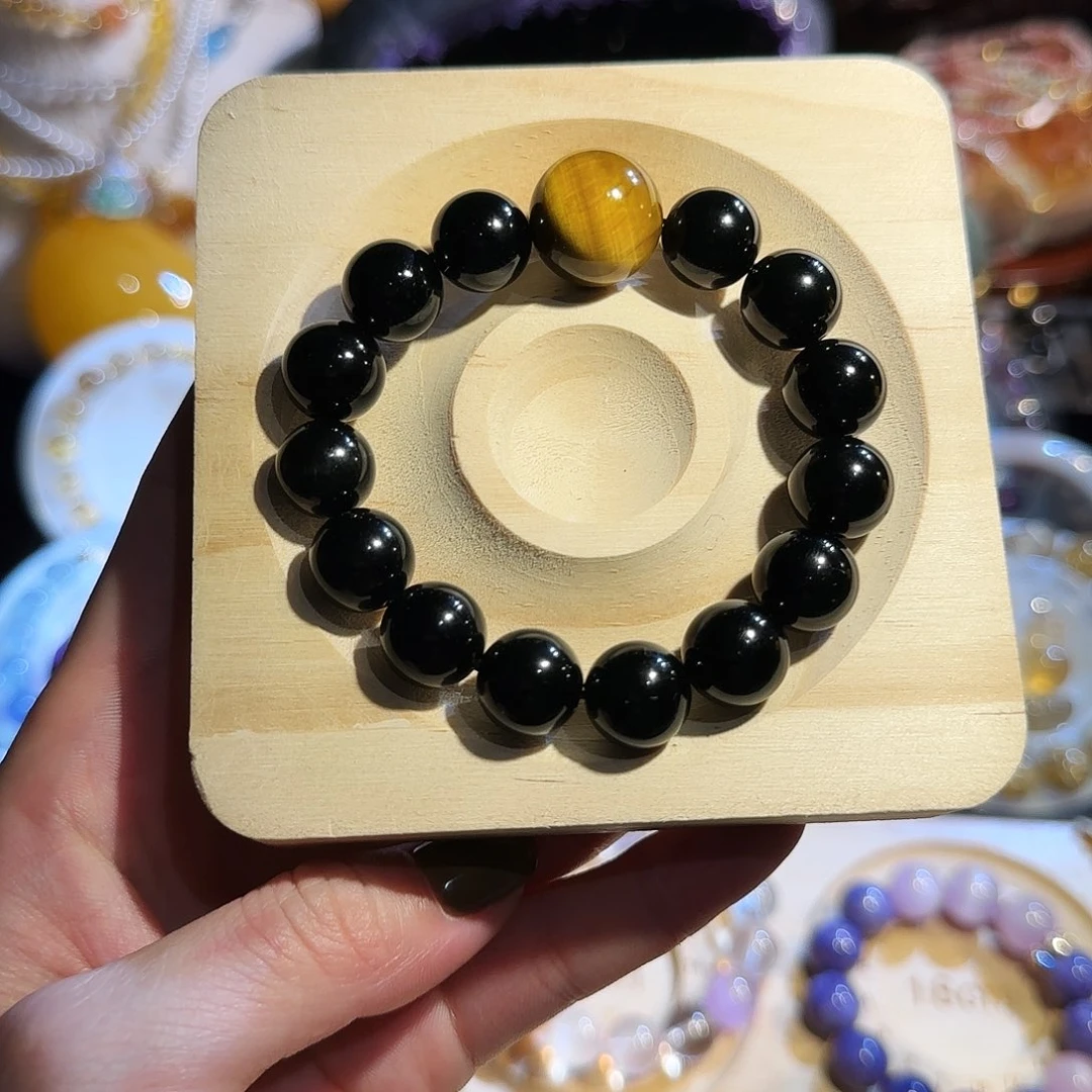 手链烟晶银S925镶嵌