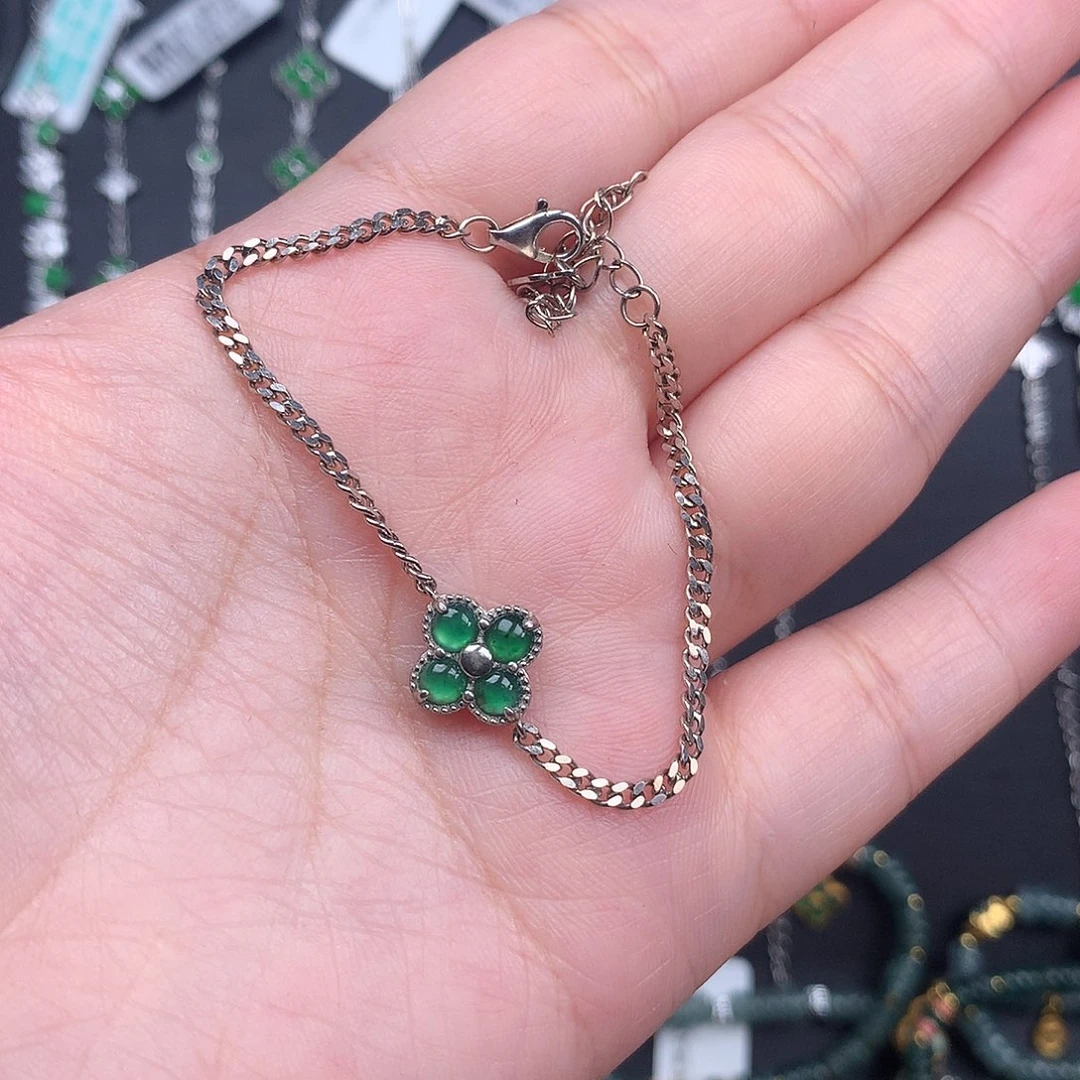 翡翠银S925镶嵌戒指