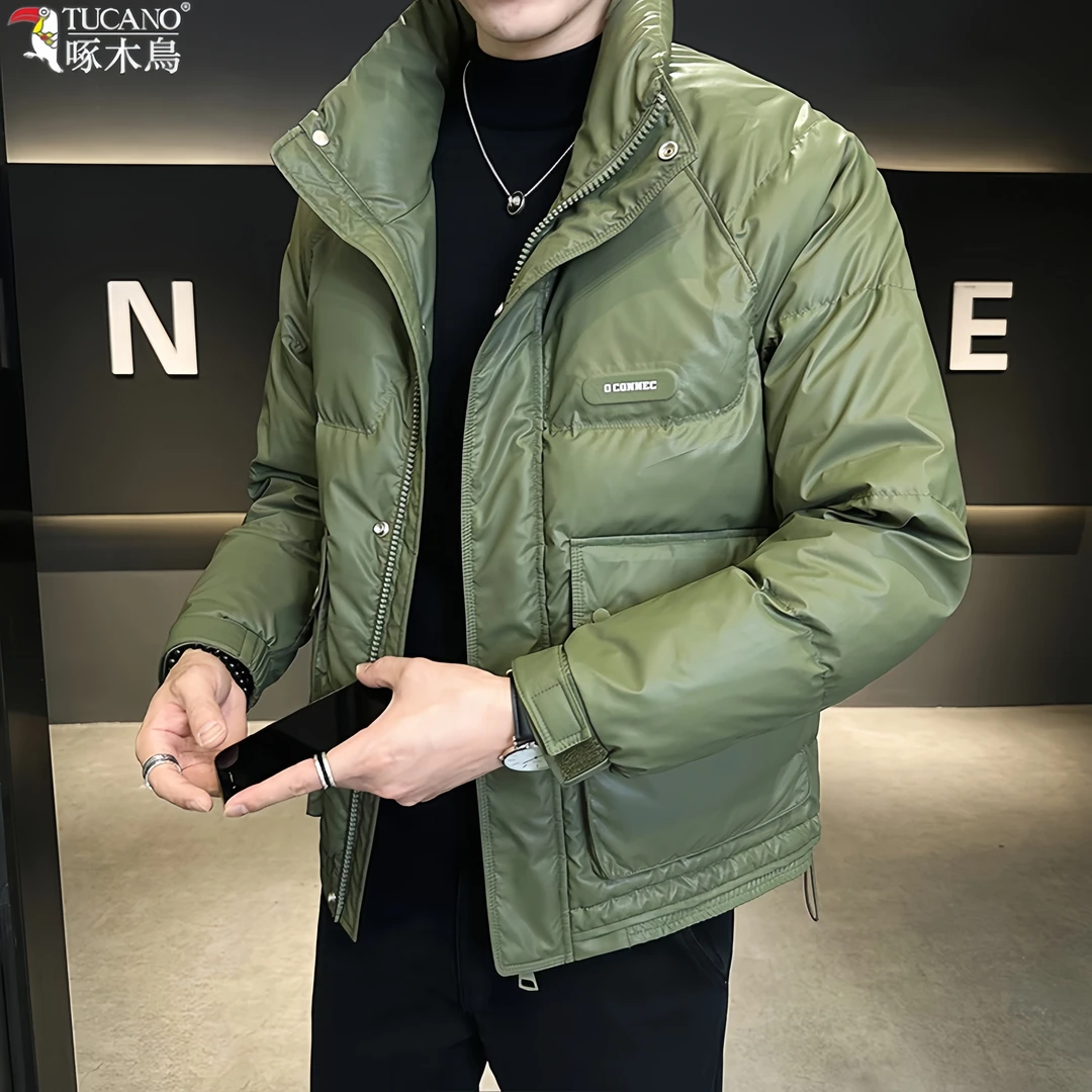 TUCANO/啄木鳥防寒服男士冬季新款潮牌青年短款冬装加厚立领外套
