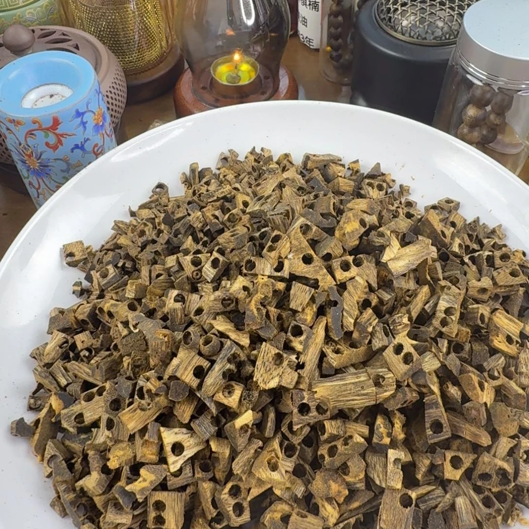 用***7香料绿棋珠子边角料130克