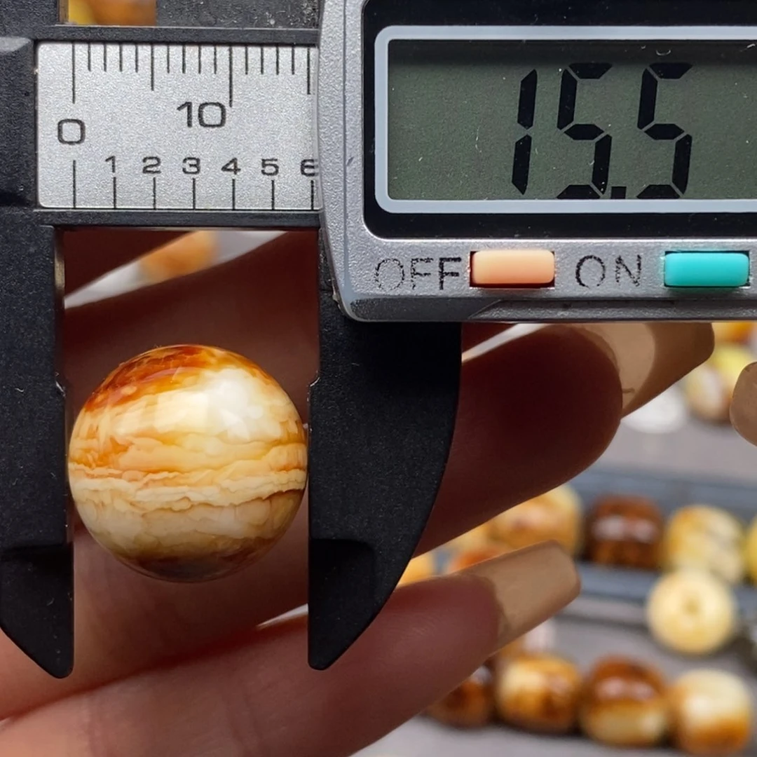 未镶嵌琥珀戒指圆珠