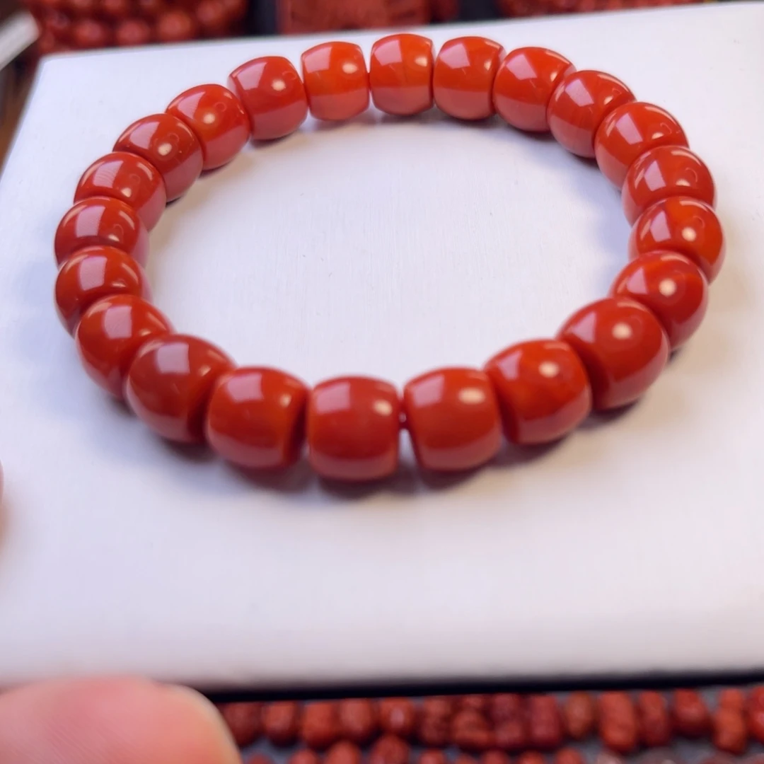 南红玛瑙未镶嵌川料精工直切手串卡10➕