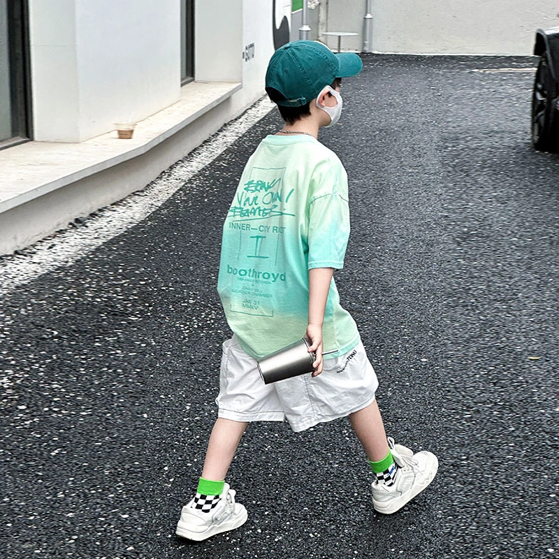 男童夏装短袖套装2025新款夏季薄款中大儿童帅气男孩时髦运动潮酷