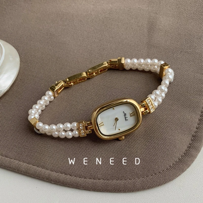 2025新款手表女士女款小众轻奢女式珍珠表带时尚设计感高颜值腕表