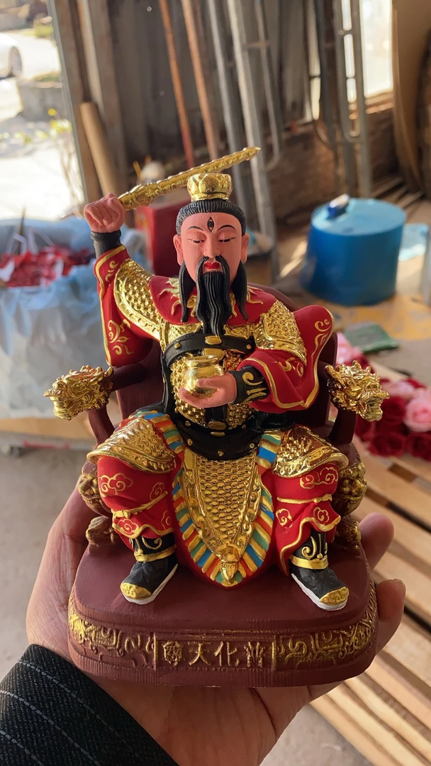 精雕刻普化天尊九天应元雷声尊师雷祖雷公佛像摆件家居装饰品