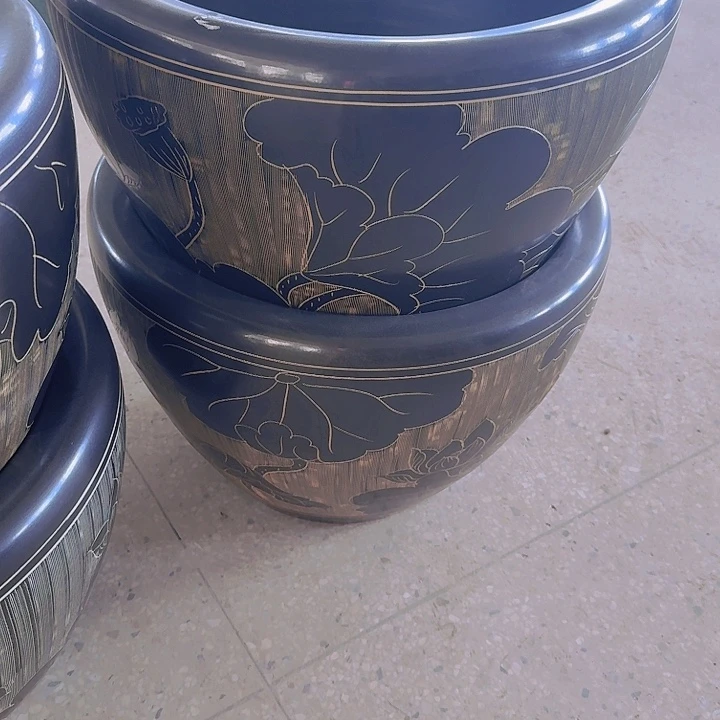 斌***哥景德镇陶瓷高温鱼缸60口径